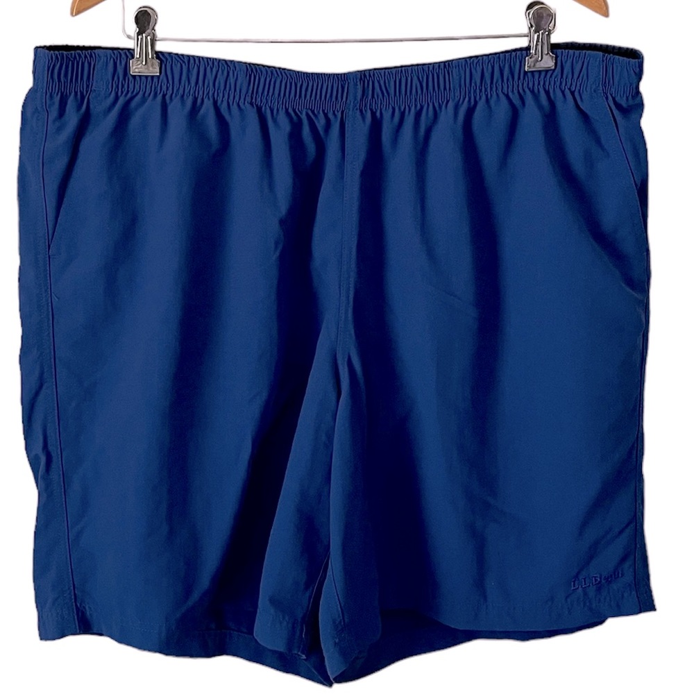 Vintage L.L. Bean Men’s Royal Blue Lined Swim Trunks Size XL